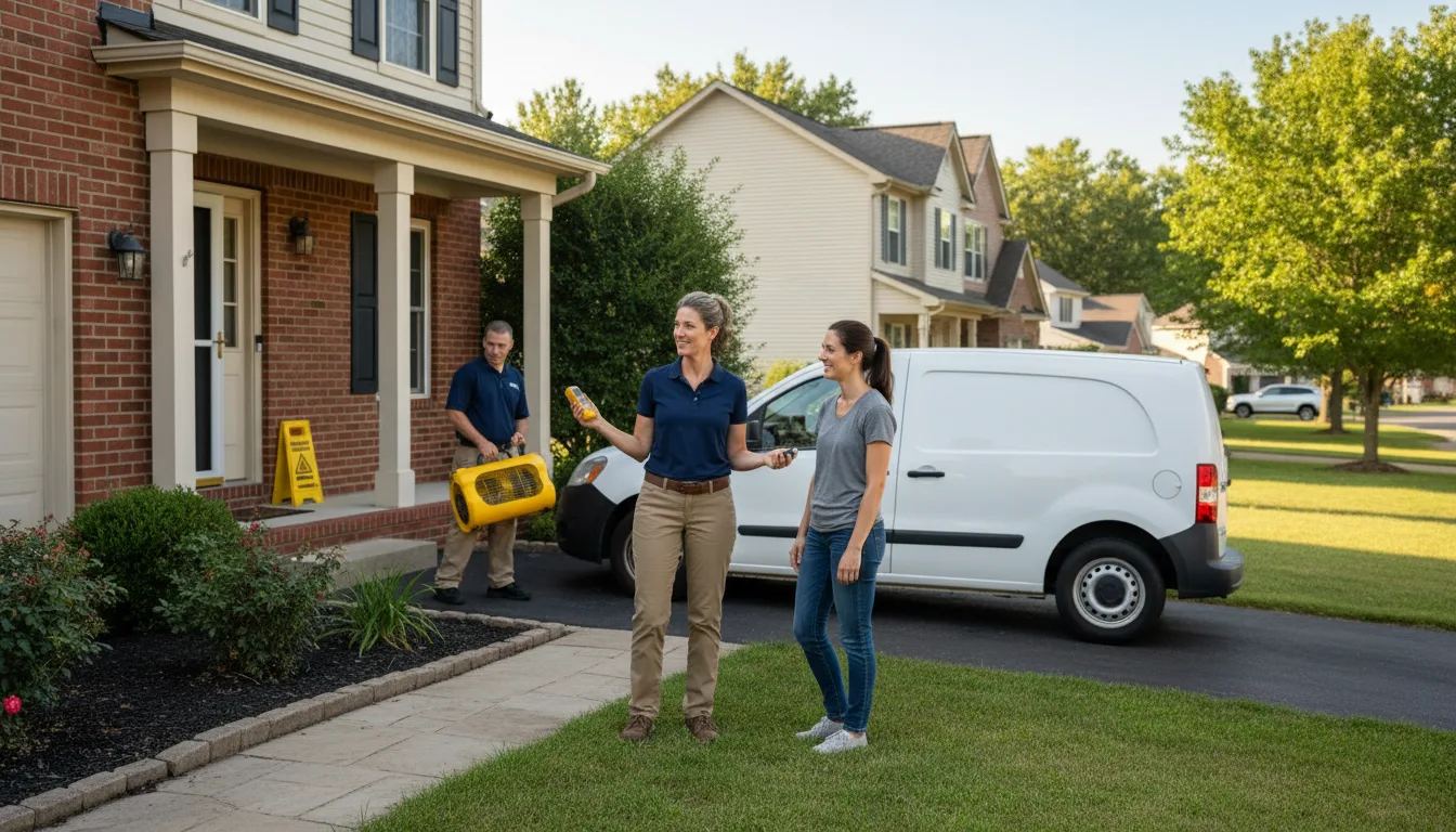Residential water damage restoration in Harwick, PA